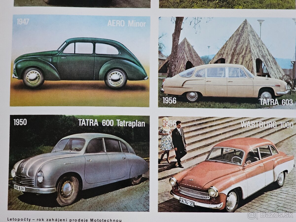 plakát mototechna motokov Volha škoda fiat tatra trabant VAZ - 8