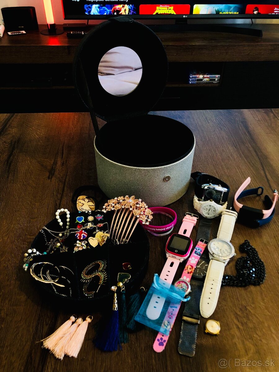 Stará šperkovnica + hodinky - 8