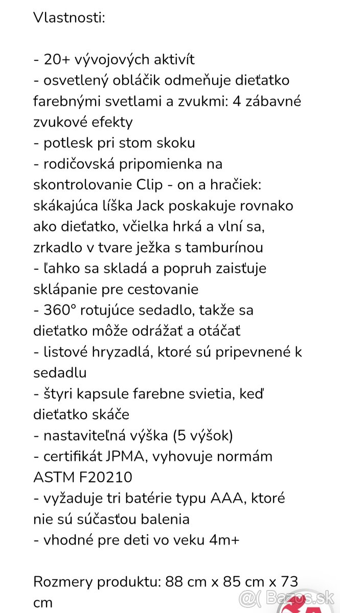 Predám skakadlo SKIP HOP 2v1 - 8