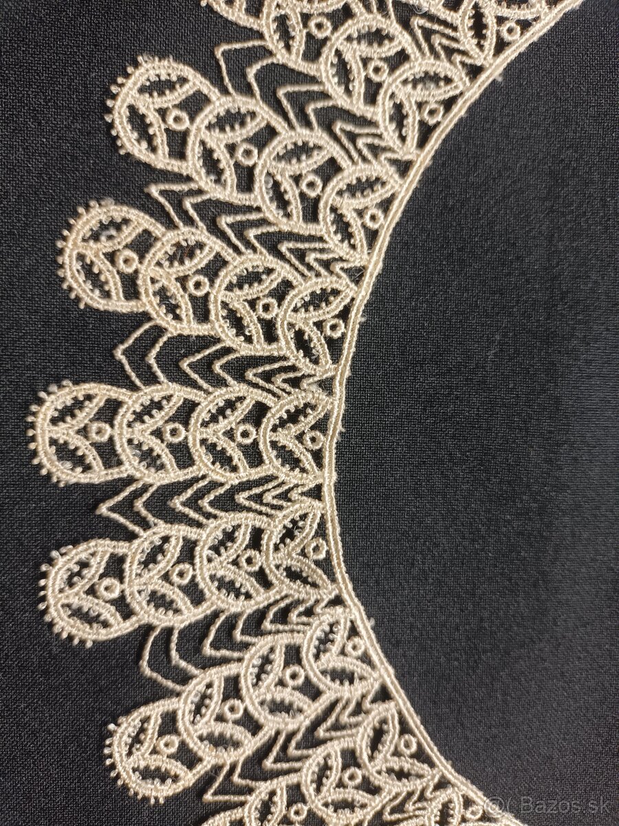 Originál . starožitné ecru čipkové golieriky - 8