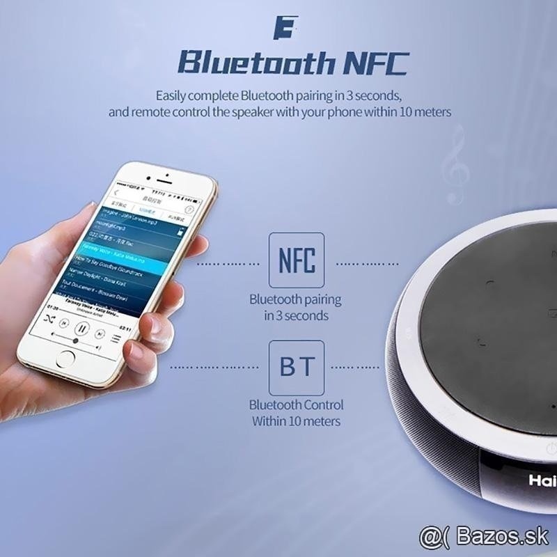 NFC Bluetooth reproduktor+power bank-Bezdrôtová nabíjačka - 8