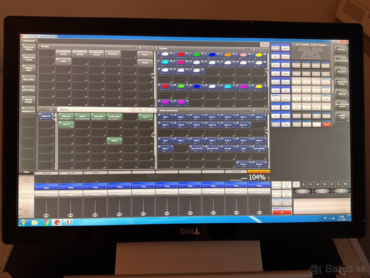 Predám svetelný pult Avolites T1 - 8