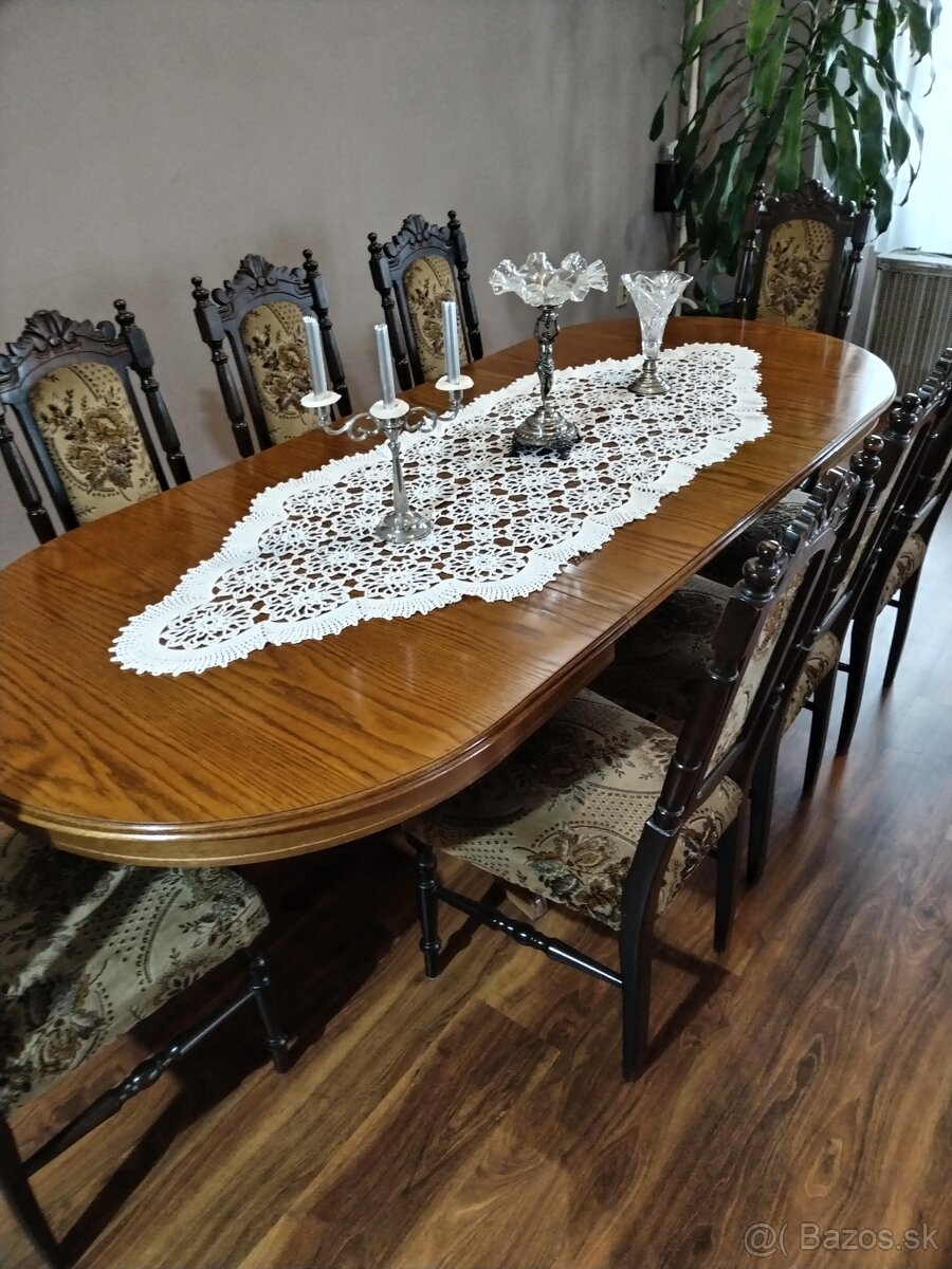 Ručne hačkovaný obrus na stôl, veľký. - 8