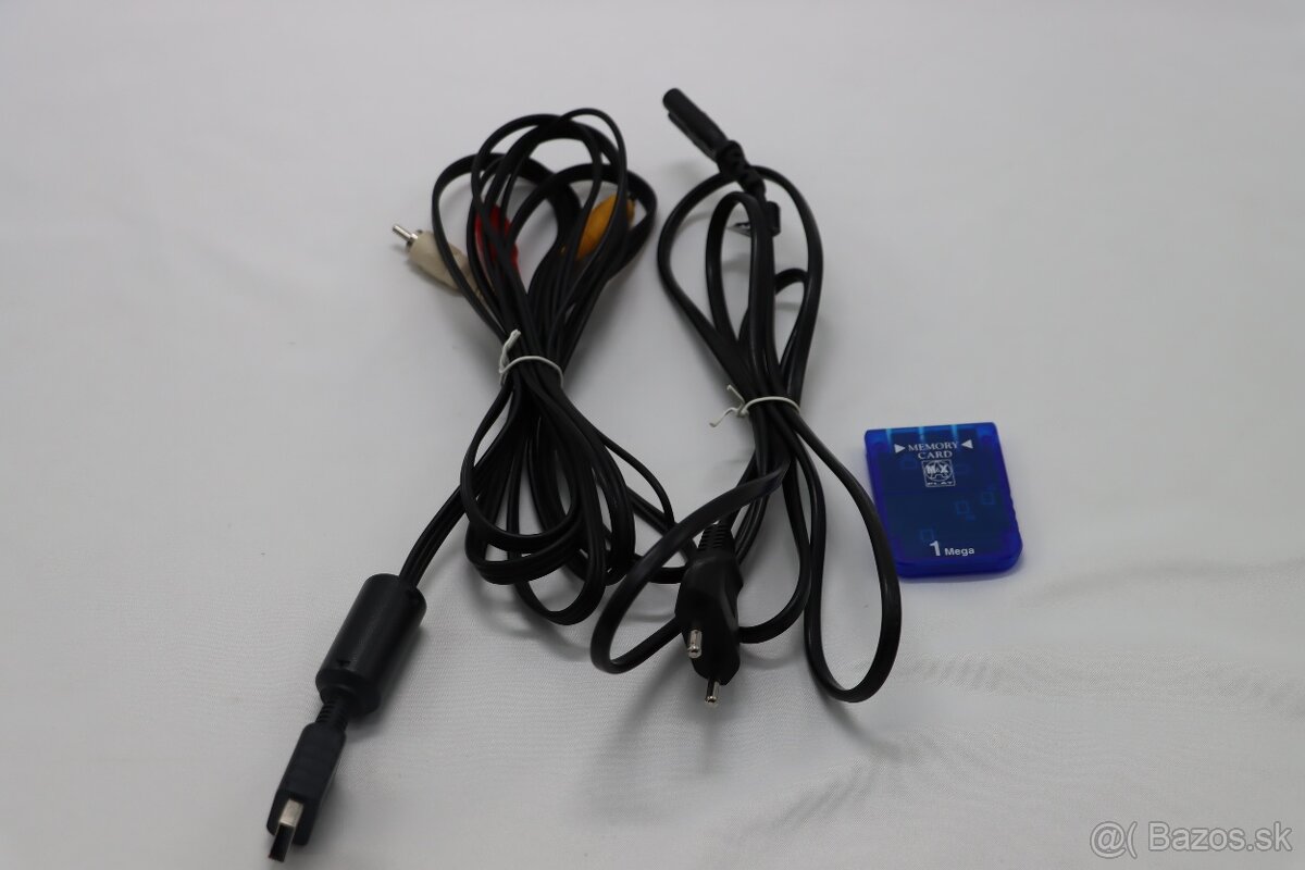 PS1 SCPH-9002 + ovládač + káble + karta - 8