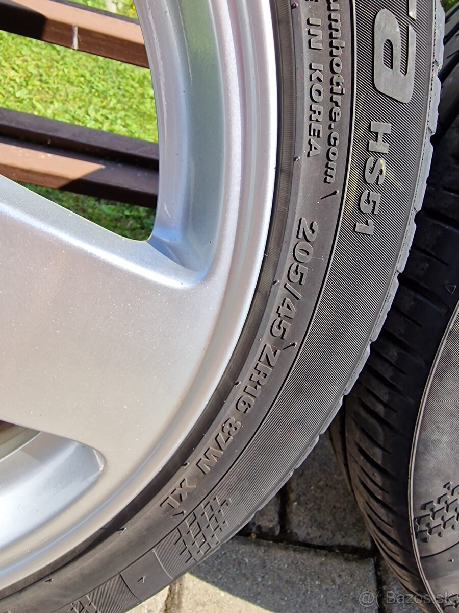 Audi R16 disky 7J ET31 + pneu 205/45 r16 - 8