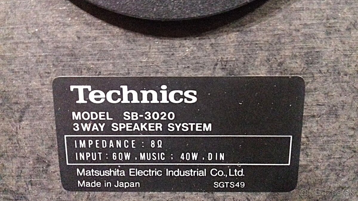 TOP stav VZACNE reproduktory TECHNICS 40x21x22cm Japan, AB29 - 8