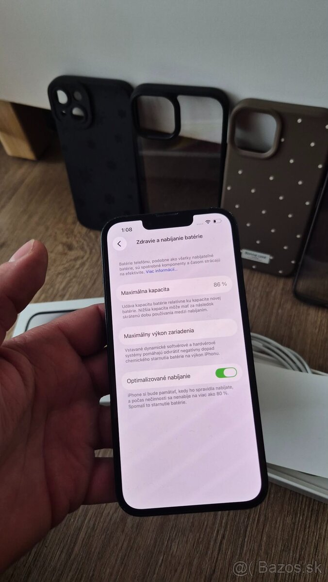 Apple Iphone 14 čierny 128gb, batéria 86% - 8