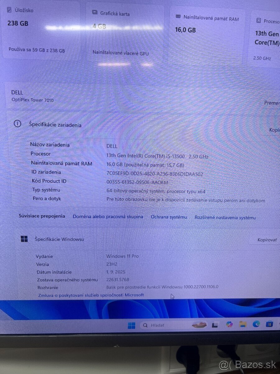 PC DELL OPTIPLEX TOWER 701O Intel Core i5-13500 16Gb-RAM - 8