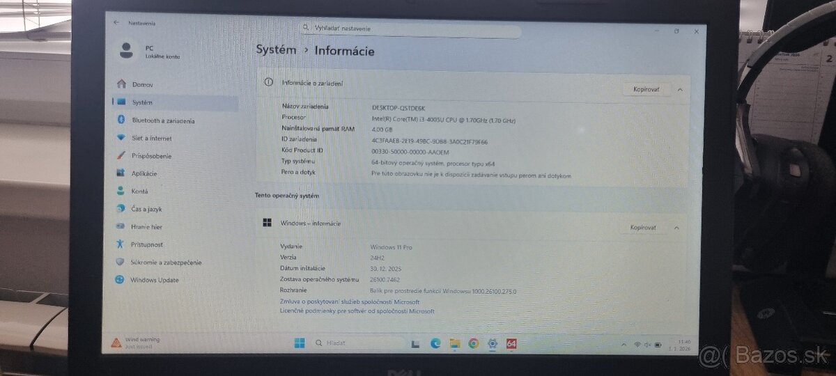 15.6" Dell Vostro 3546 Intel® Core™ i3/ SSD - 8