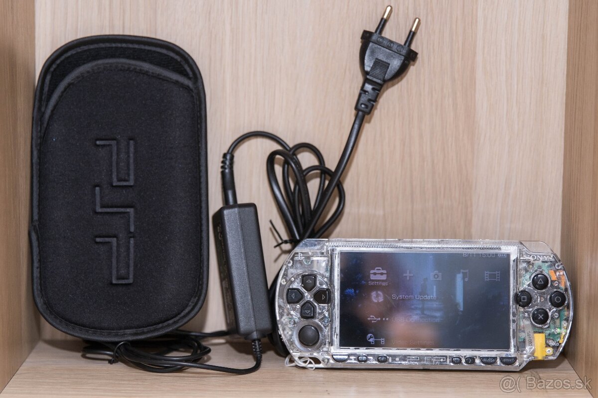 Sony PSP 1004 clear 64 GB | IPS displej | PS Vita joystick - 8