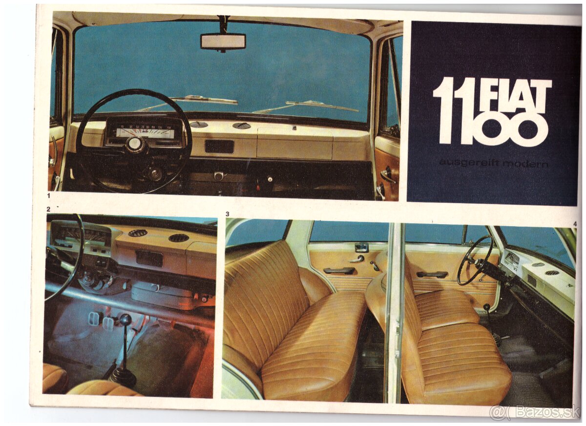 prospekty FIAT: 1100, 500L, 850 SPORT SPIDER, 850 - 8