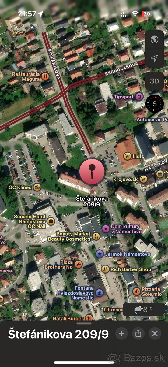 3-izbový byt na prenájom v Námestove, ul. Štefániková - 8