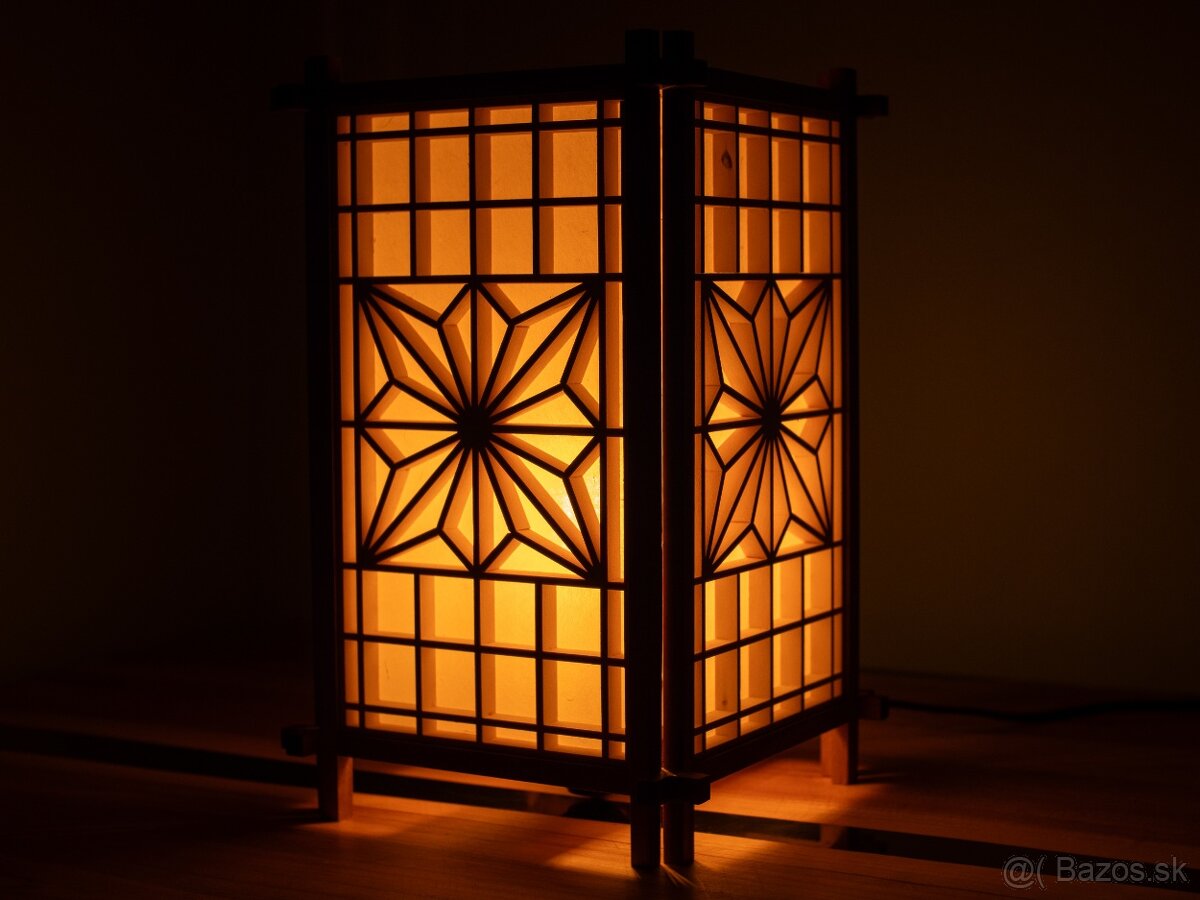 Handmade Kumiko lampa – ručne vyrobená lampa - 8