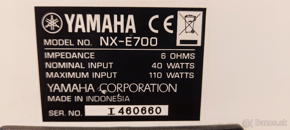 Predám mini systém Yamaha PianoCraft CRXE320 White - 8