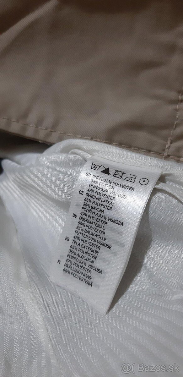 Prechodný krémový kabát H&M 36 - 8