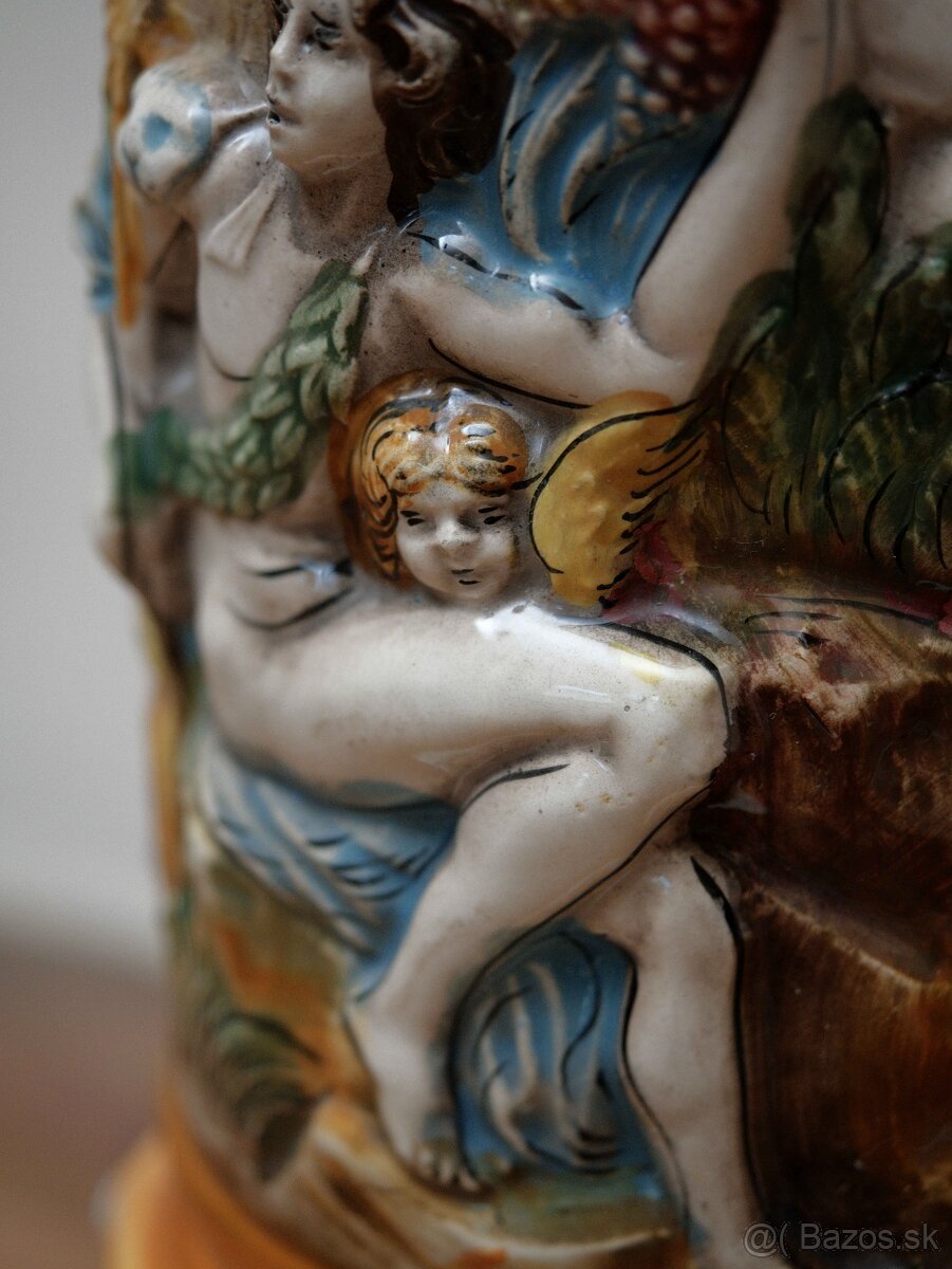 Porcelánový stĺp / podstavec, Capodimonte, Taliansko - 8