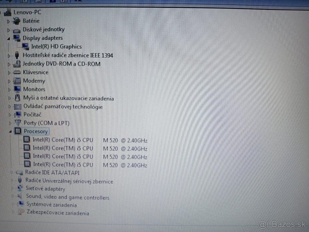predám Lenovo Thinkpad t410 / Intel core i5 / 4gb ram - 8