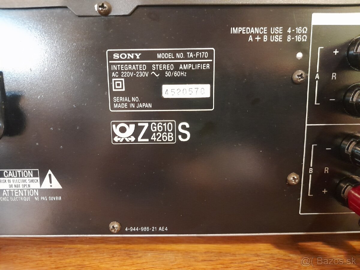 Zosilňovač SONY TA-F170 - 8