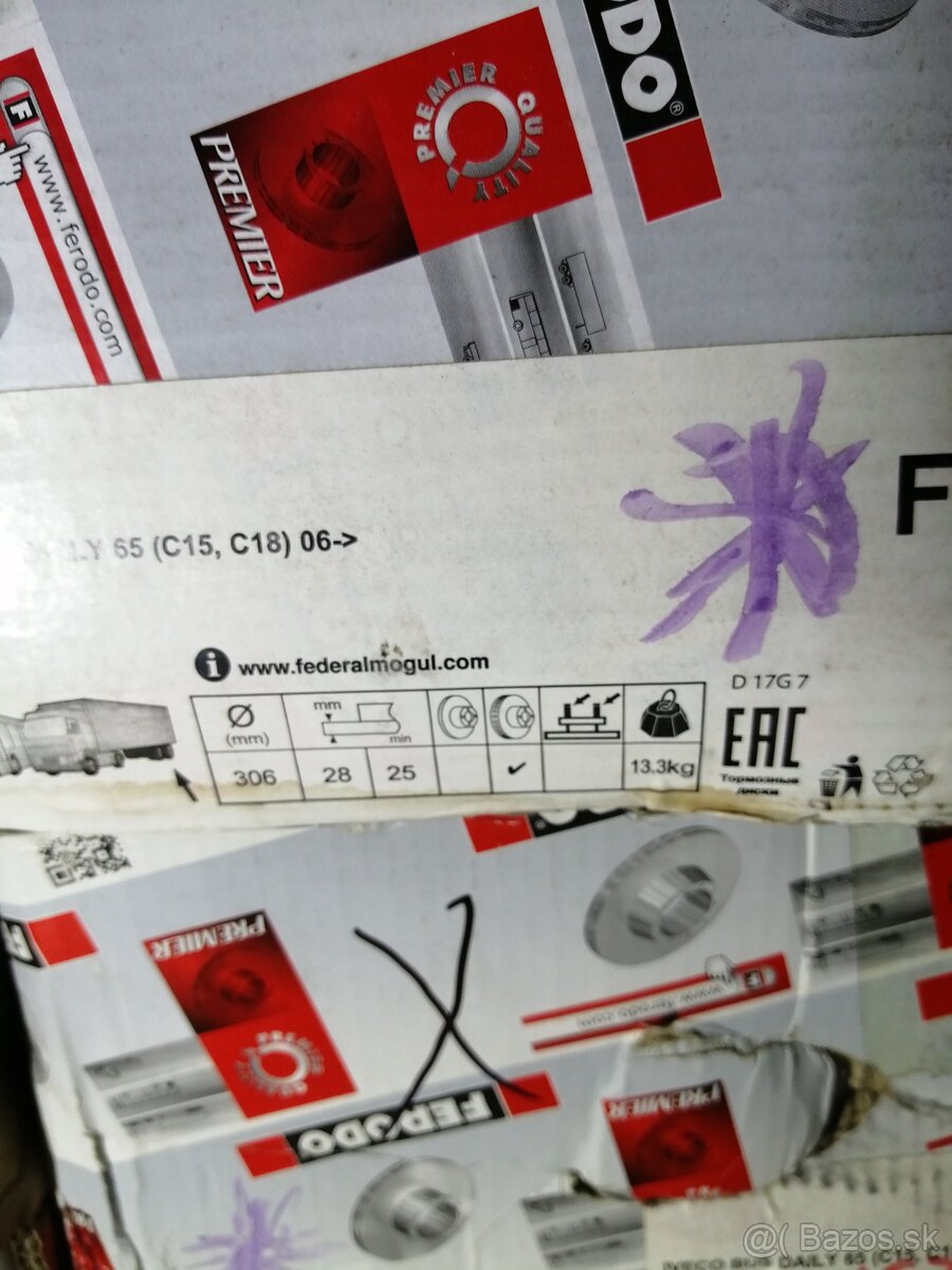 Iveco Daily, DAF, Nissan brzdové kotouče Ferodo - 8