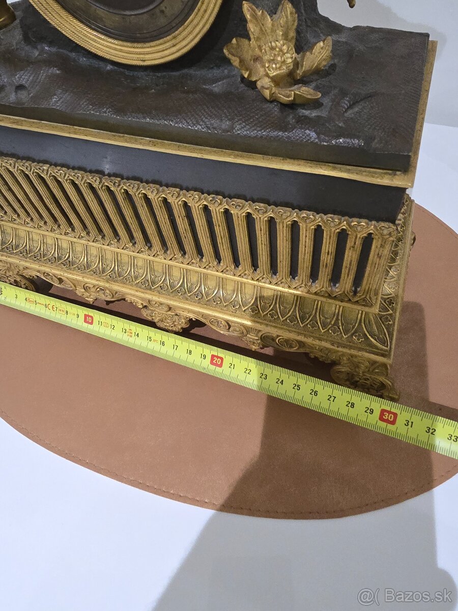 Krasne starožitný hodiny zlatene - 8