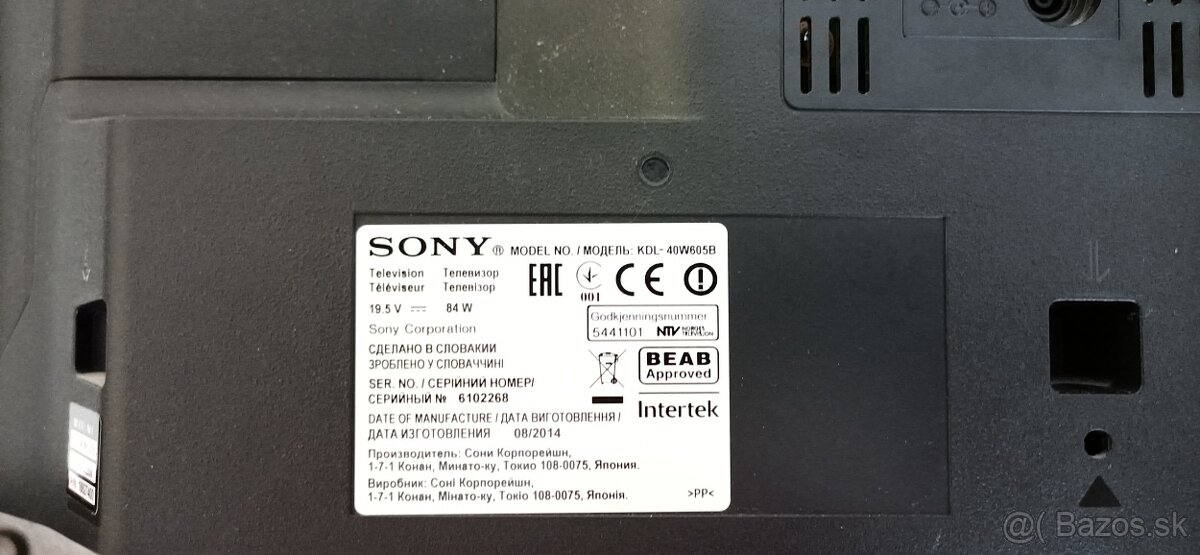 Predam diely z LED tv Sony KDL-40W605B - 8