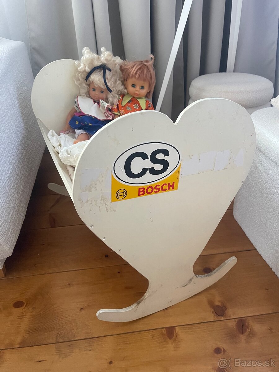 Retro kolíska + 2 bábiky - 8