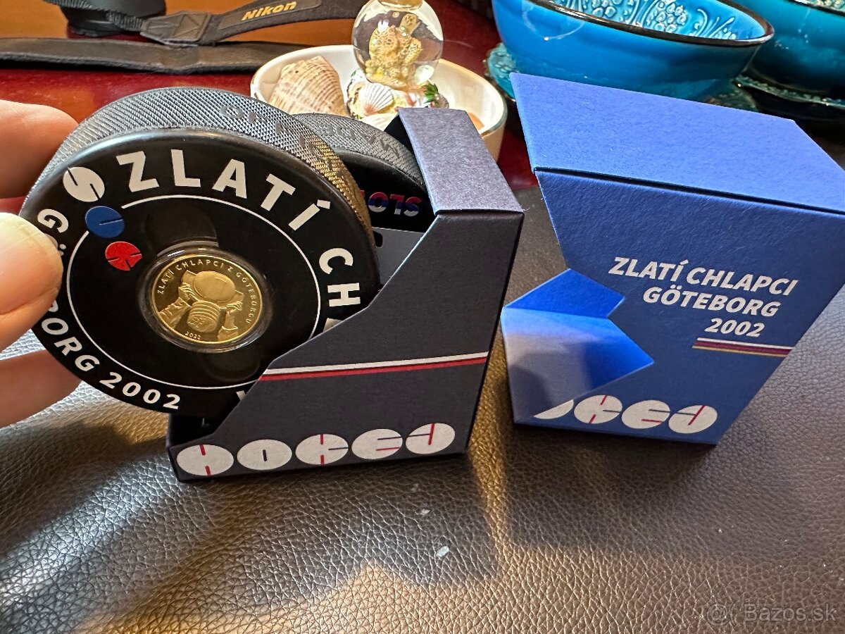 HOKEJOVÉ medaily v PUKU: zlato + striebro + bronz + mosadz - 8