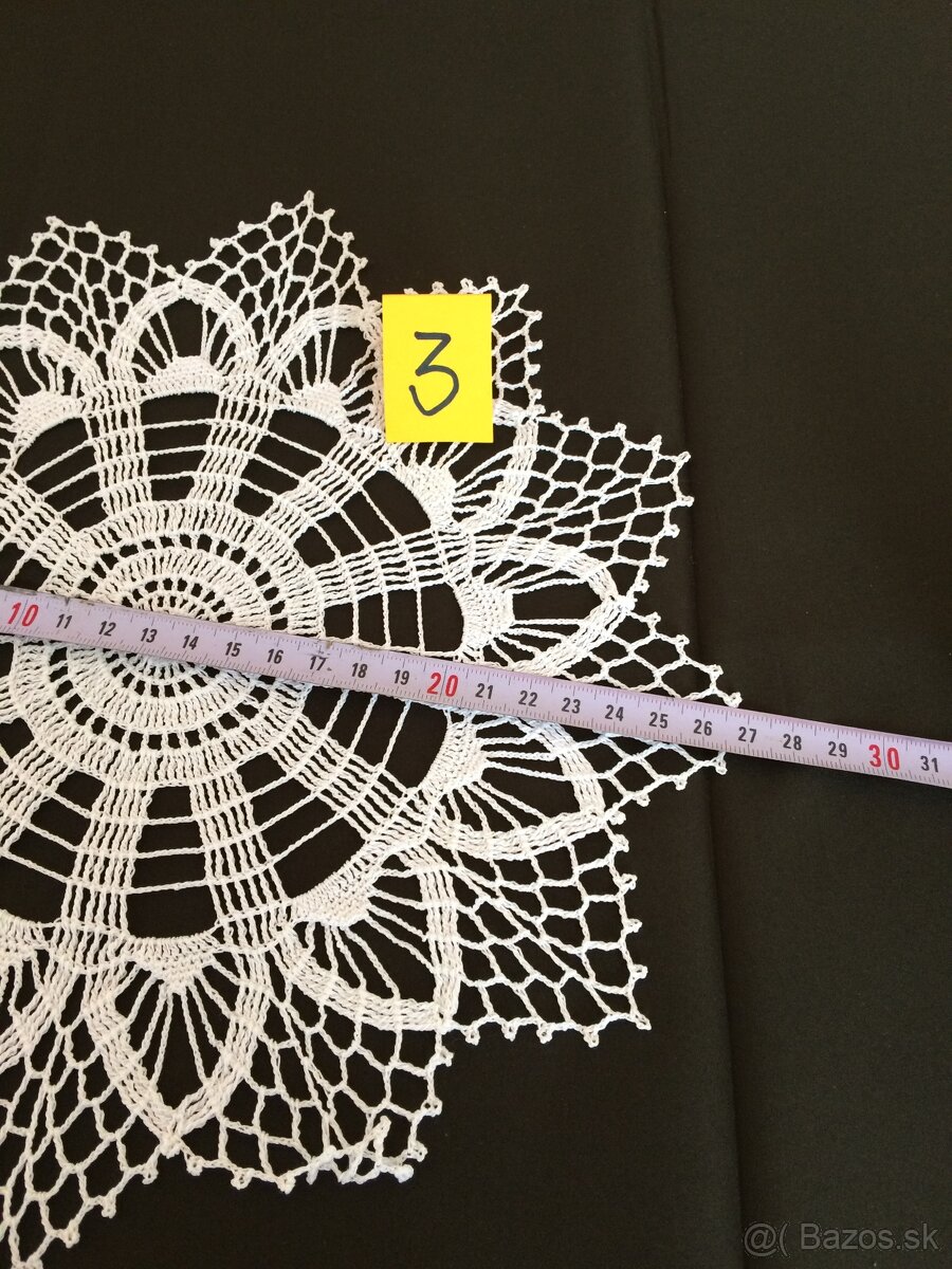 Háčkované obrusy, dečky NOVÉ, rožné veľkosti - 8