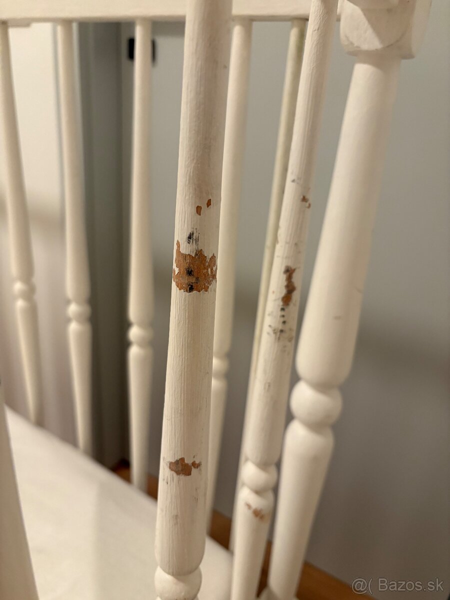 Detska drevena retro postielka - 8