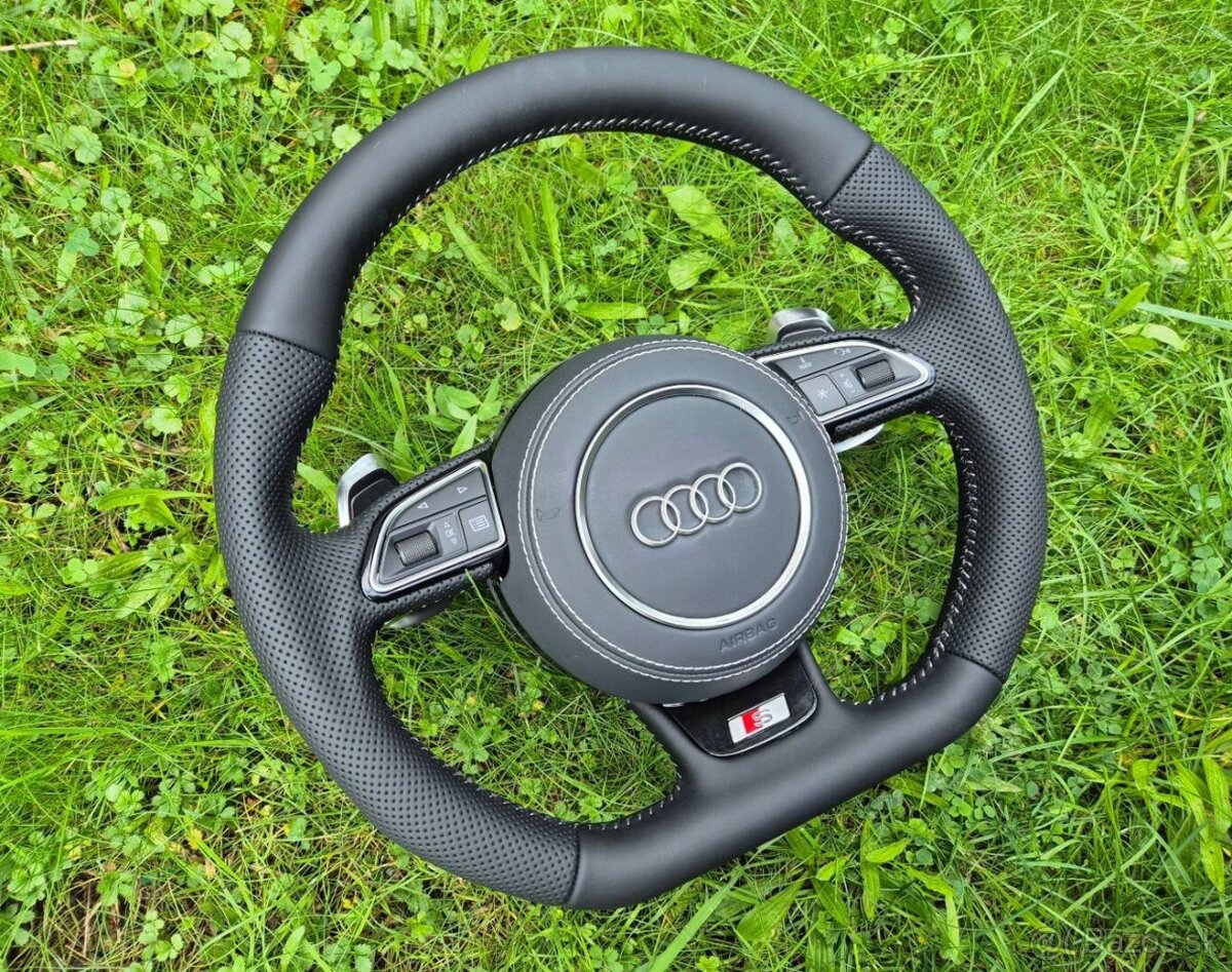 -AUDI VOLANT KOŽENÝ MULTIFUNKCNY ZKOSENY - 8