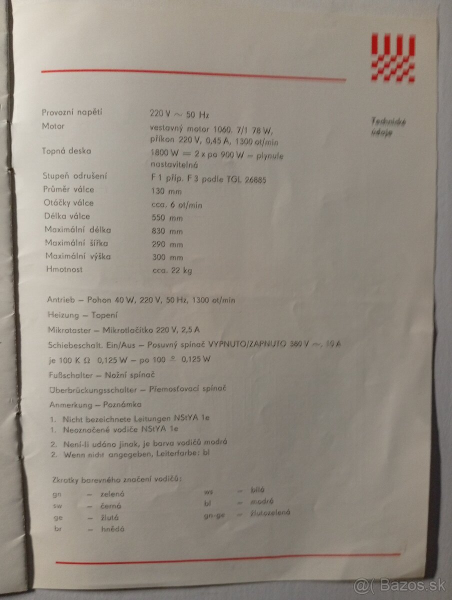 Stolovy žehliaci stroj - 8