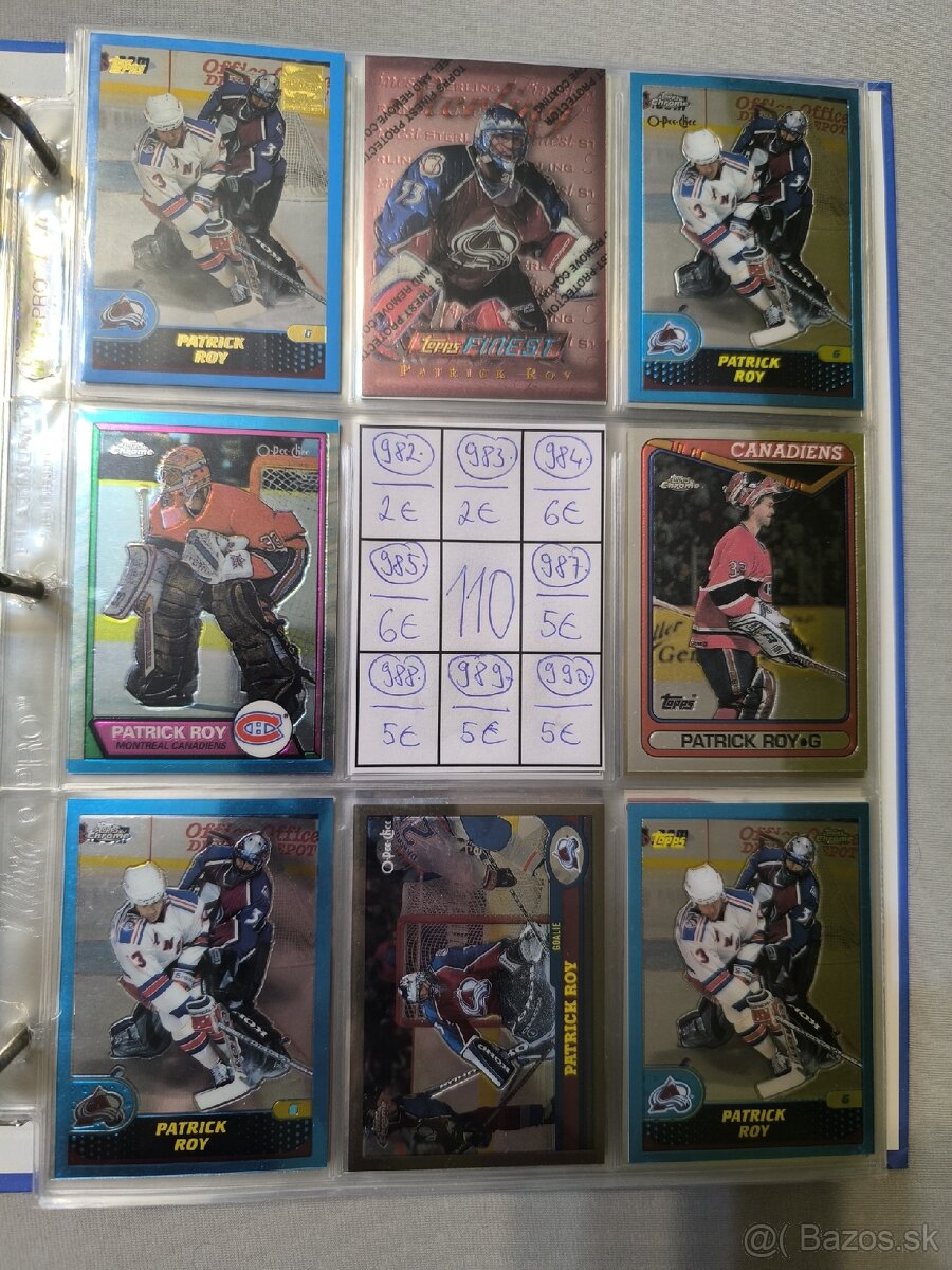 Hokejové kartičky - Patrick Roy 5 - 8