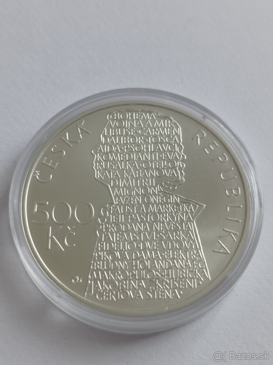 500 korún - PROOF / BK - ČNB - striebro - 8