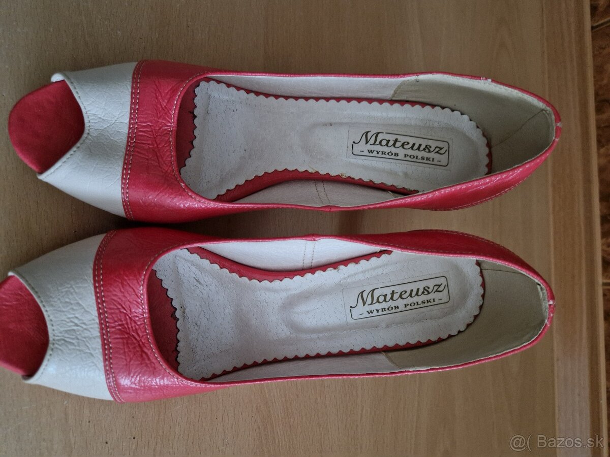 2x látkové lodičky č. 39, 38 a kožené č. 39 - 8