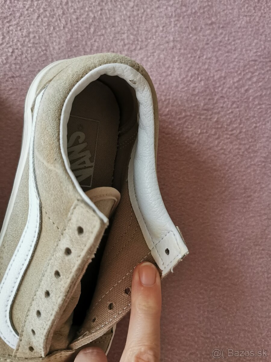 Svetlobéžové Vans tenisky, koža - 8