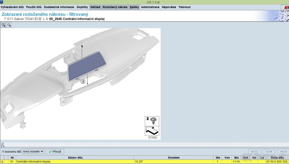 Centrálny Informačný Displej ( CID ) na BMW - 8