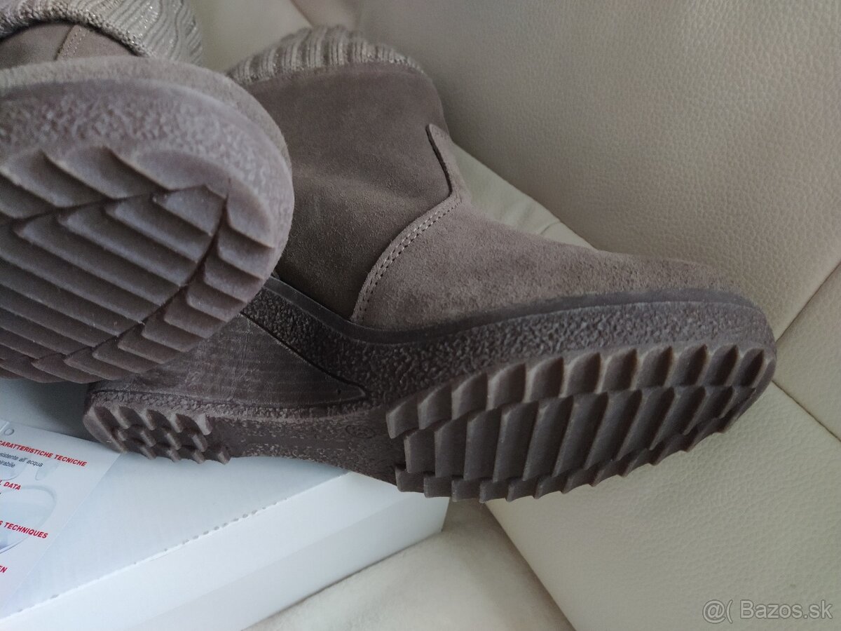 NOVÉ kožené hnedé čižmy veľ. 38 (osobný odber) - 8