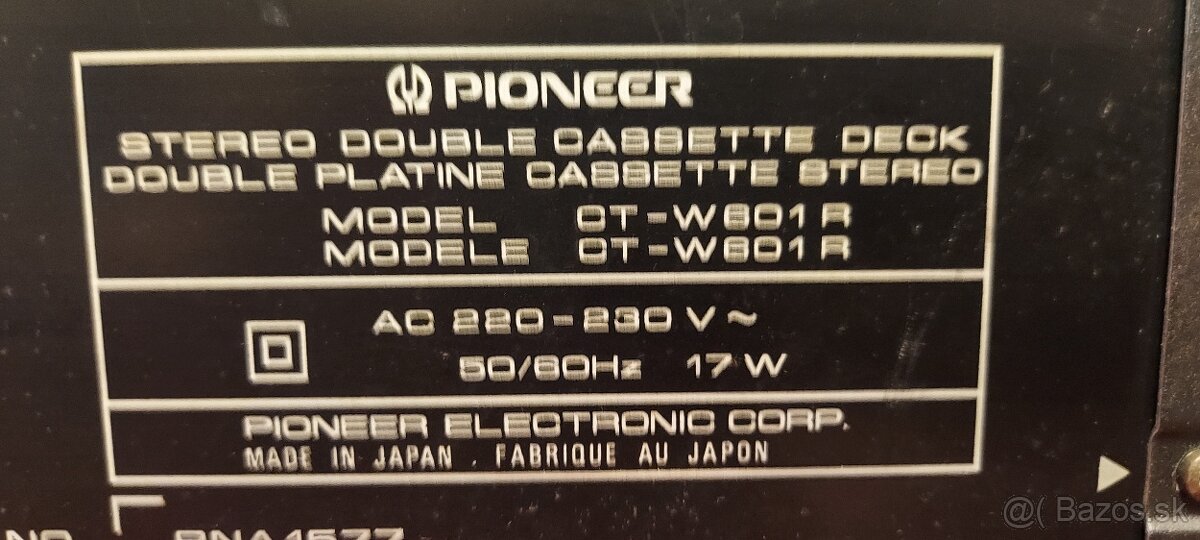 Predám double deck Pioneer, Aiwa a Universum - 8