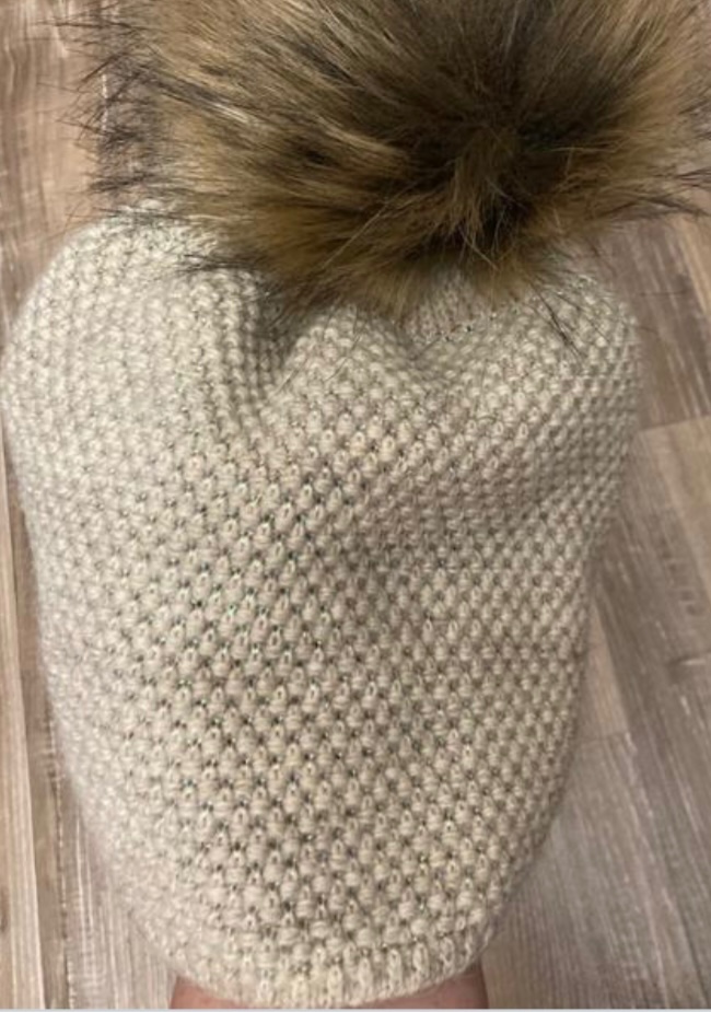 Dámska Teplá zimná čiapka s brmbolcom/Nová - 8