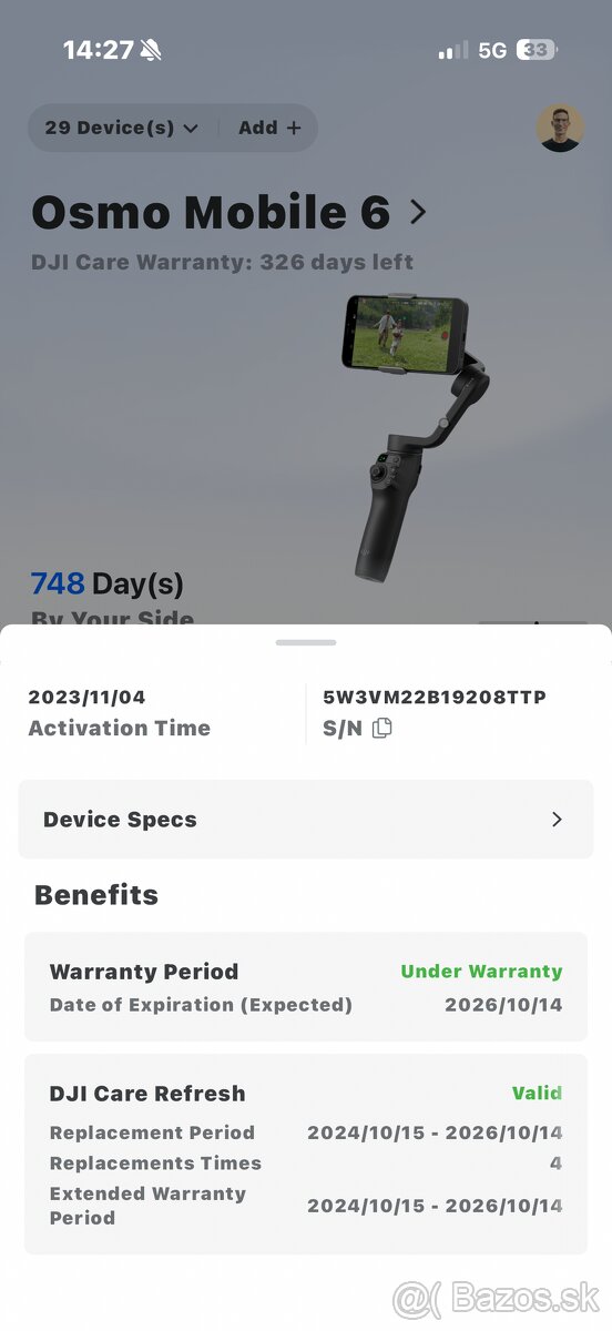 Predám gimbal DJI Osmo Mobile 6 - OM6 komplet - 8