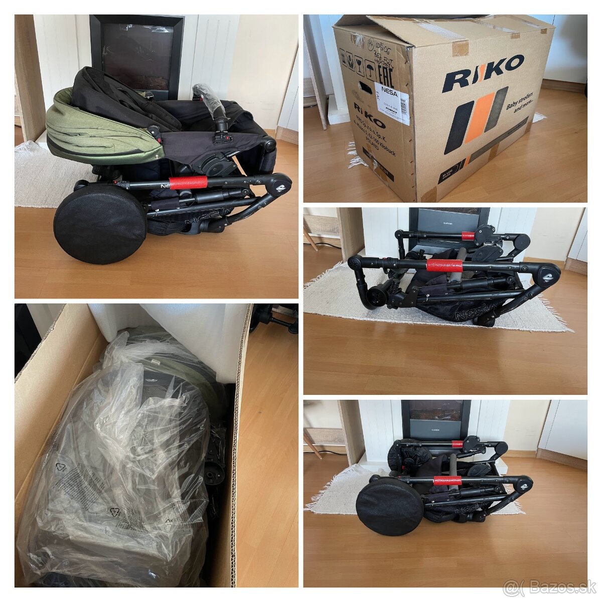 predám kočík RIKO Nesa, jungle / zelený - 8