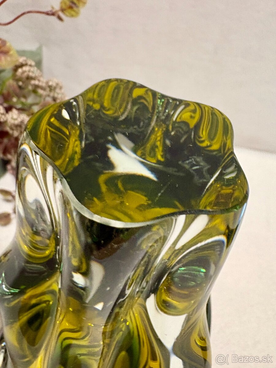 Vaza hutné sklo Chribska - 8