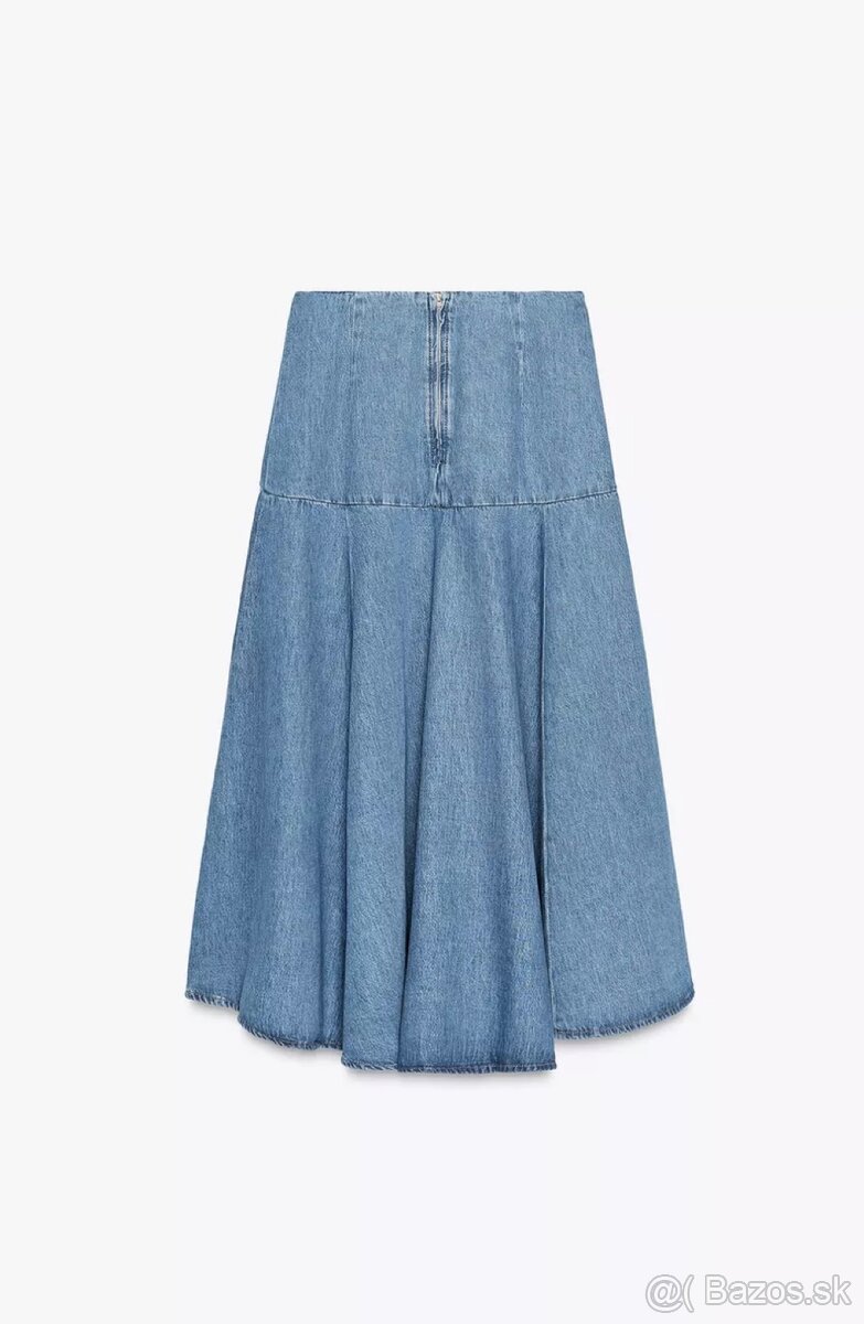 Rifľová sukňa ZARA nová - 8