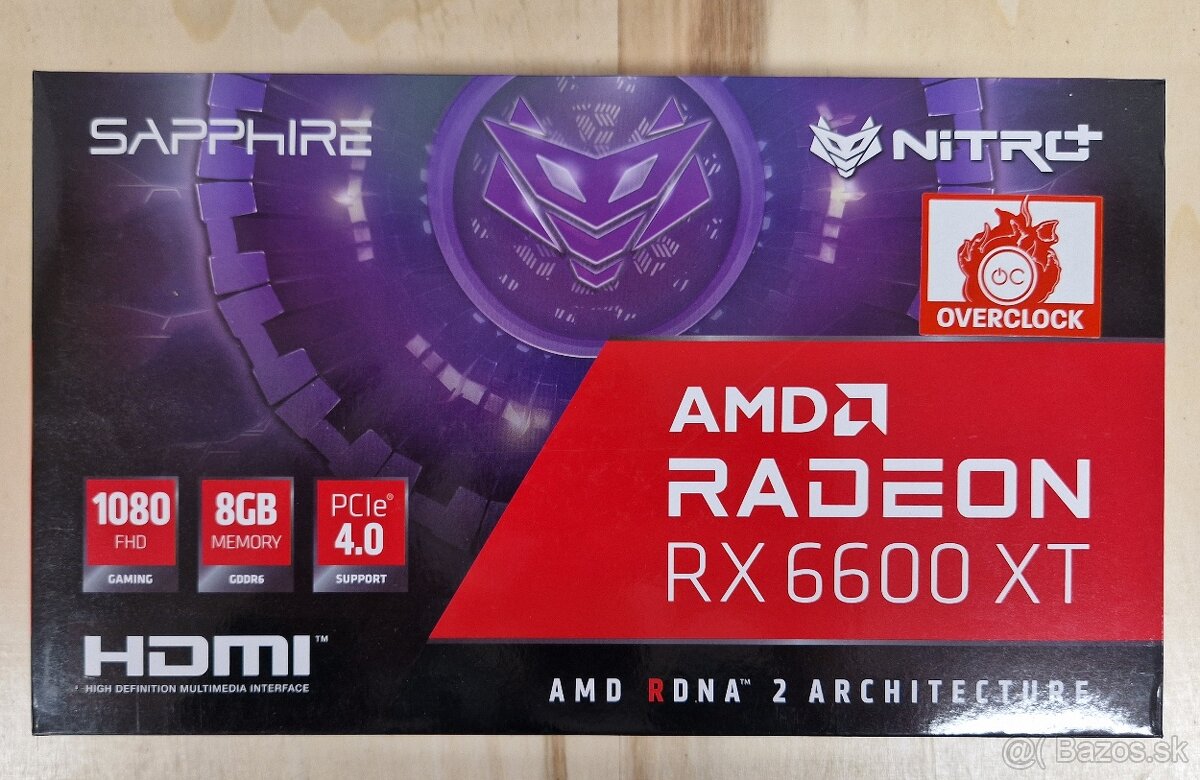 AMD Radeon RX 6600 XT Sapphire Nitro + - 8