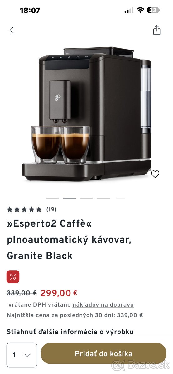 Plnoautomatický kávovar Tchibo - 8