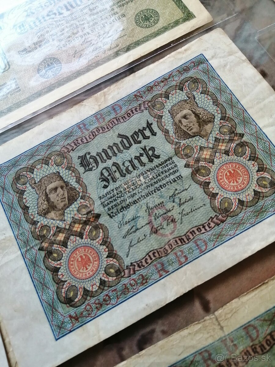 staré nemecké bankovky ( 20 ) - 8