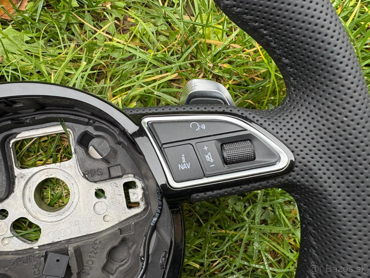 VOLANT AUDI KOŽENÝ PERFOROVANY CIERNE SITIE ZKOSENY - 8