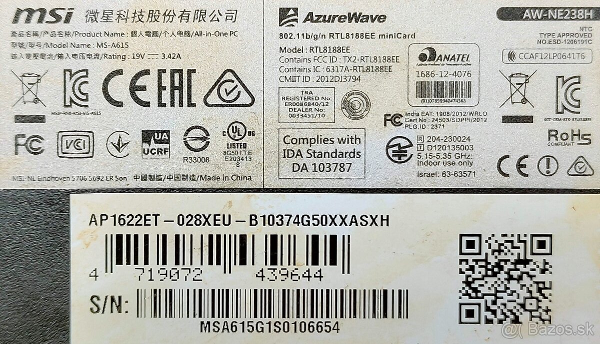 15.6" All-in-One MSI MS-A615 TOUCH - dotykový - 8