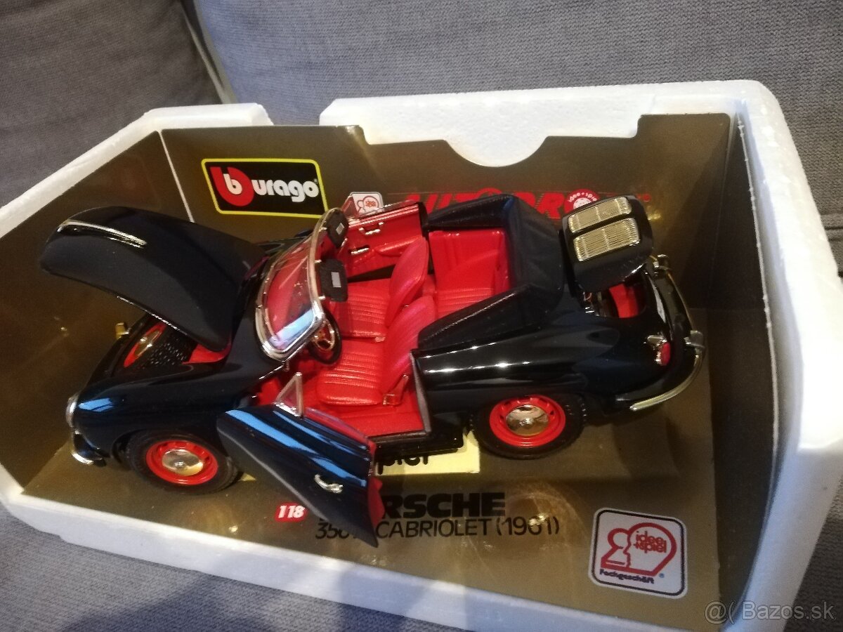 1:18 Porsche 356B Cabriolet 1961 cierna, krabica - 8