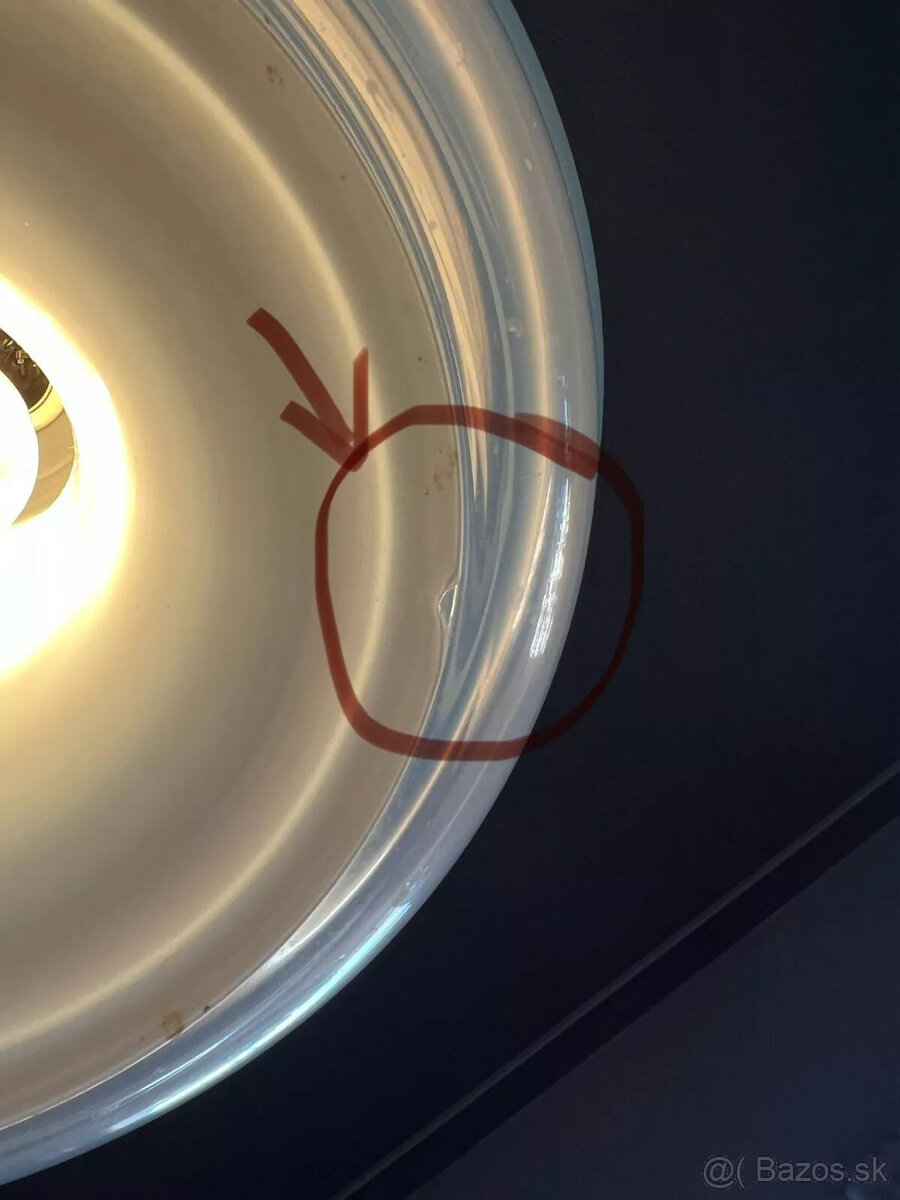 Závesná lampa od Carla Nasona pre Mazzega - priehľadné murán - 8